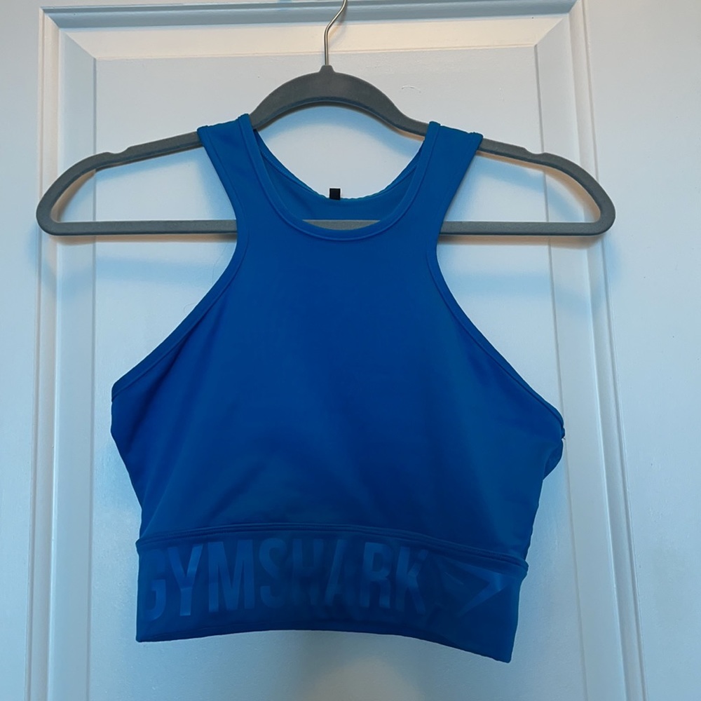 Gymshark blue crop tank